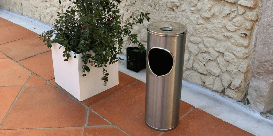 Cinzeiro / Papeleira Inox 