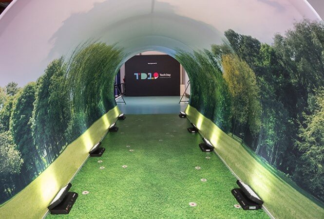 Lycra and linoleum printing